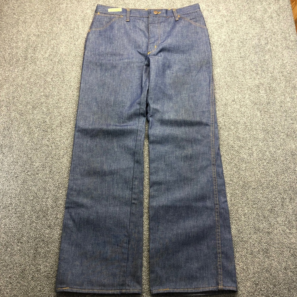 Mens '70s Vintage Permanent Press Denim Strait Leg Jeans 31x30
